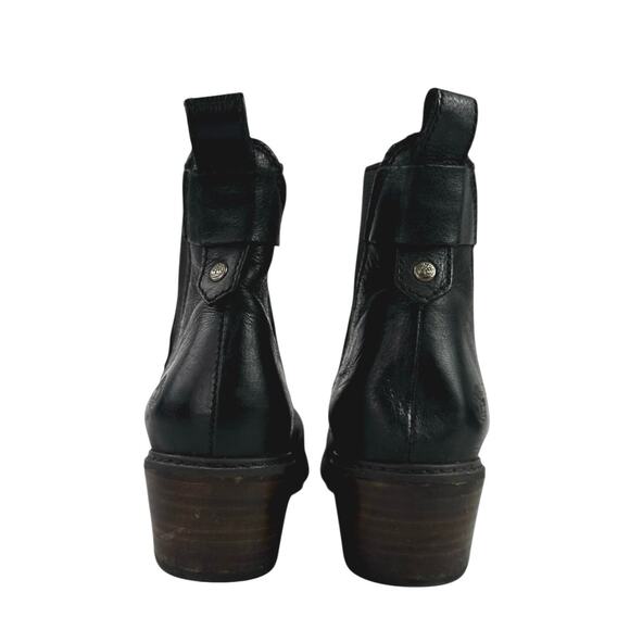 Timberland Sutherlin Bay Women's Black Leather Slip-On Chelsea Ankle Boots 7 - Picture 3 of 9